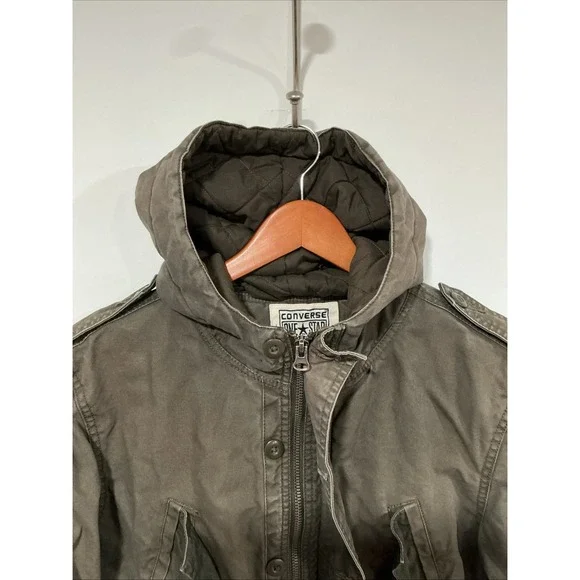 Converse Military Field Jacket, Army Green, Men's Small, Farm Chore Coat, Lined - Picture 8 of 16